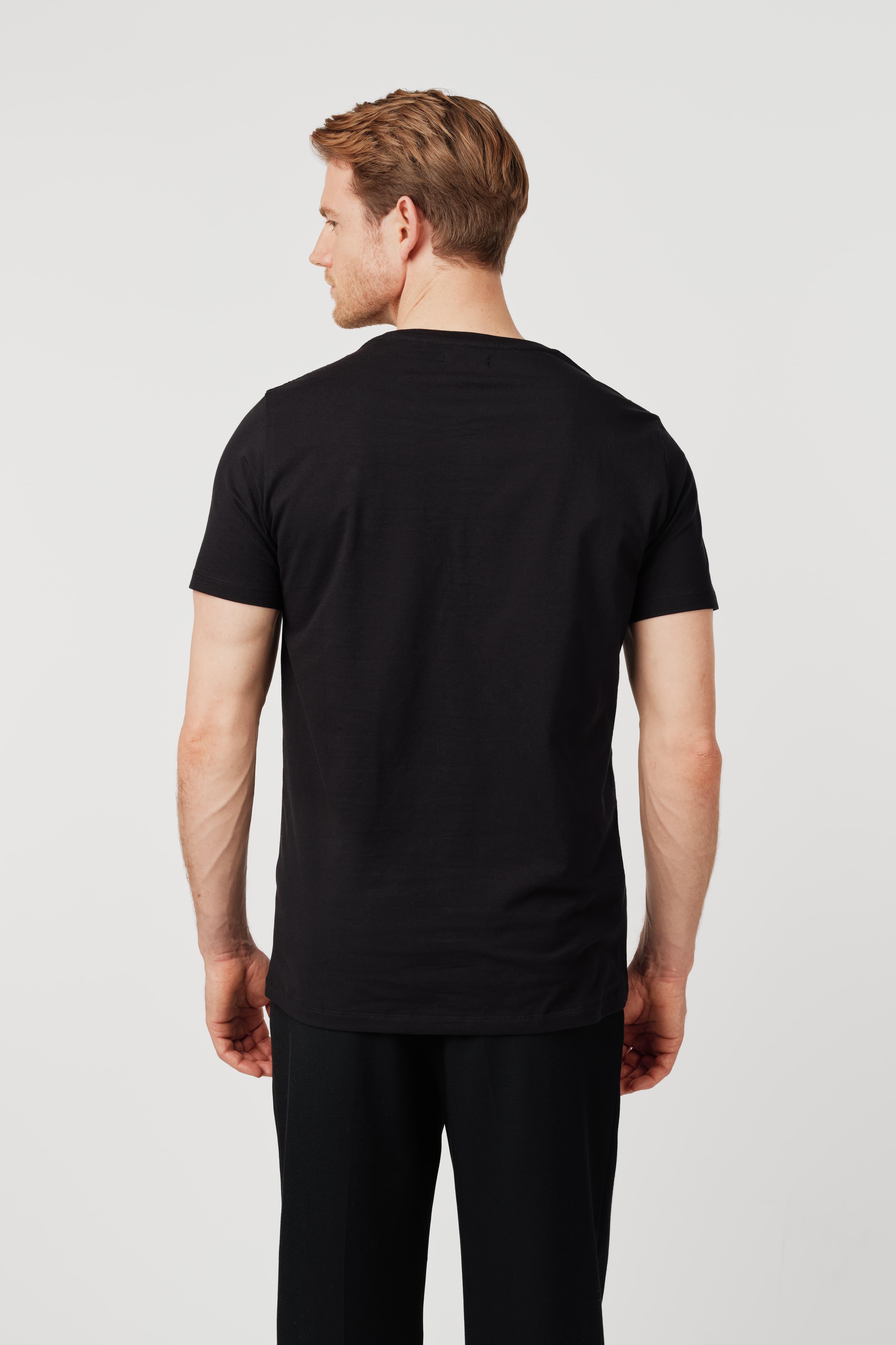 Pima Cotton Crew Neck T-Shirt Black