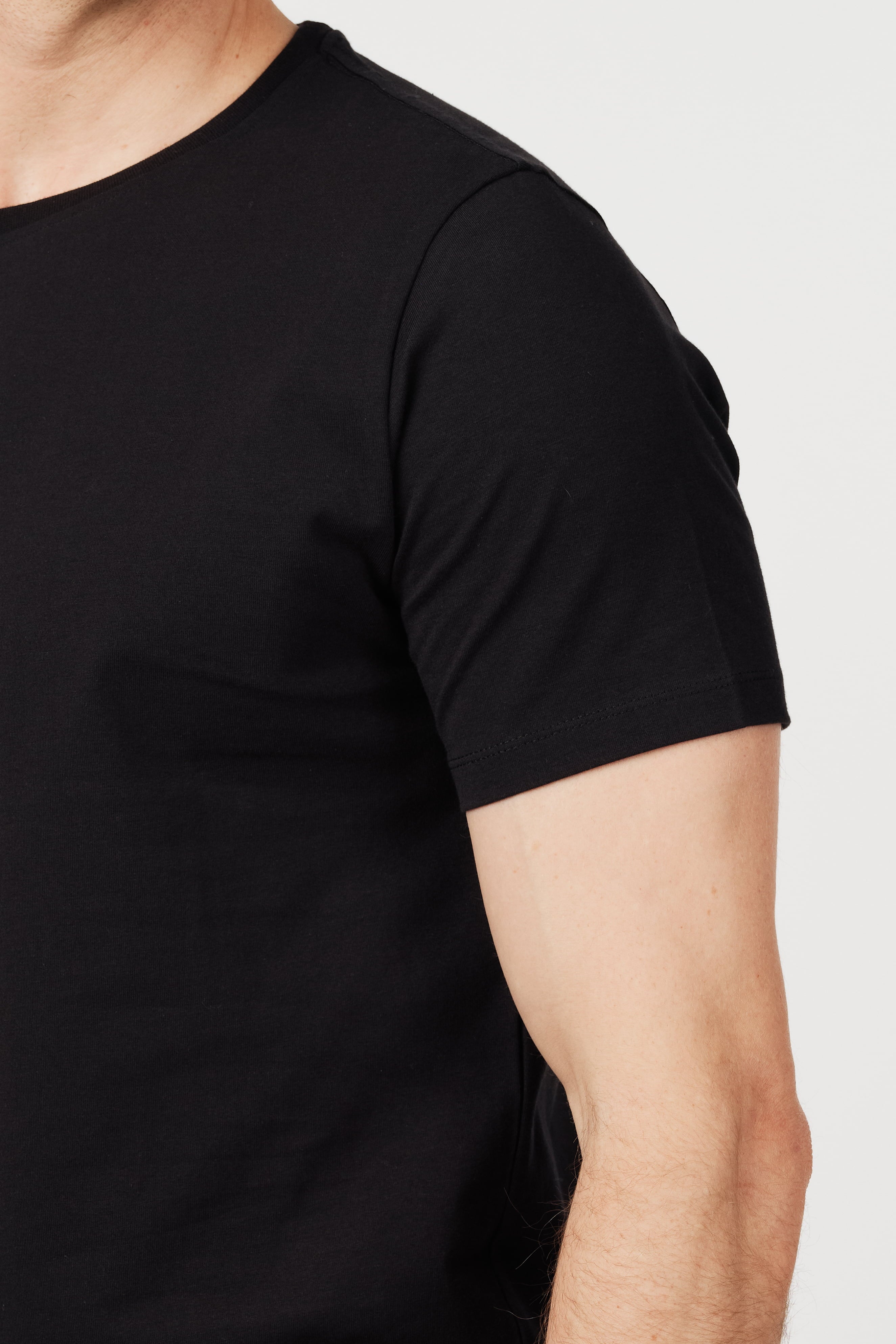 Pima Cotton Crew Neck T-Shirt Black
