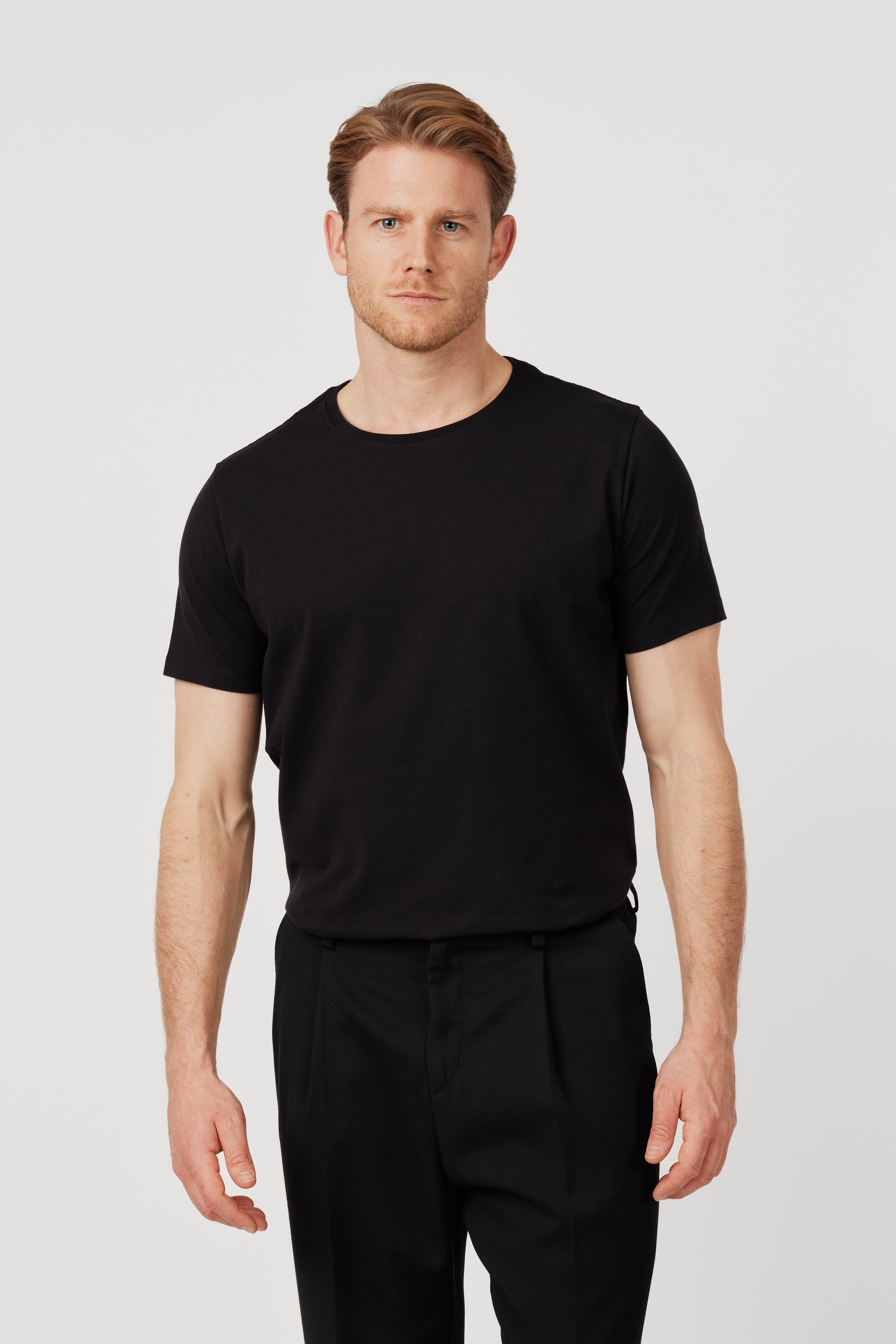 Pima Cotton Crew Neck T-Shirt Black