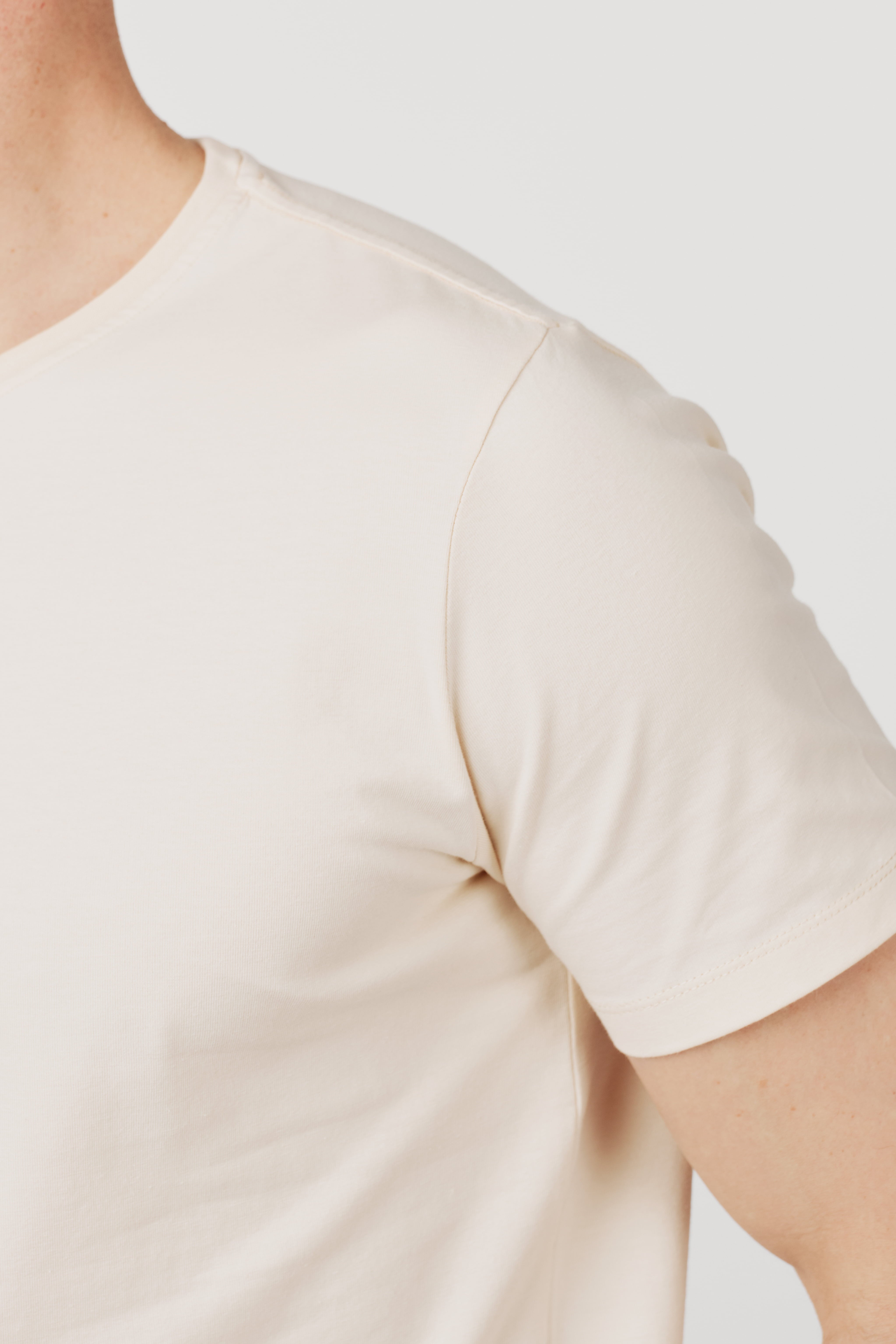 Pima Cotton Crew Neck T-Shirt Ivory