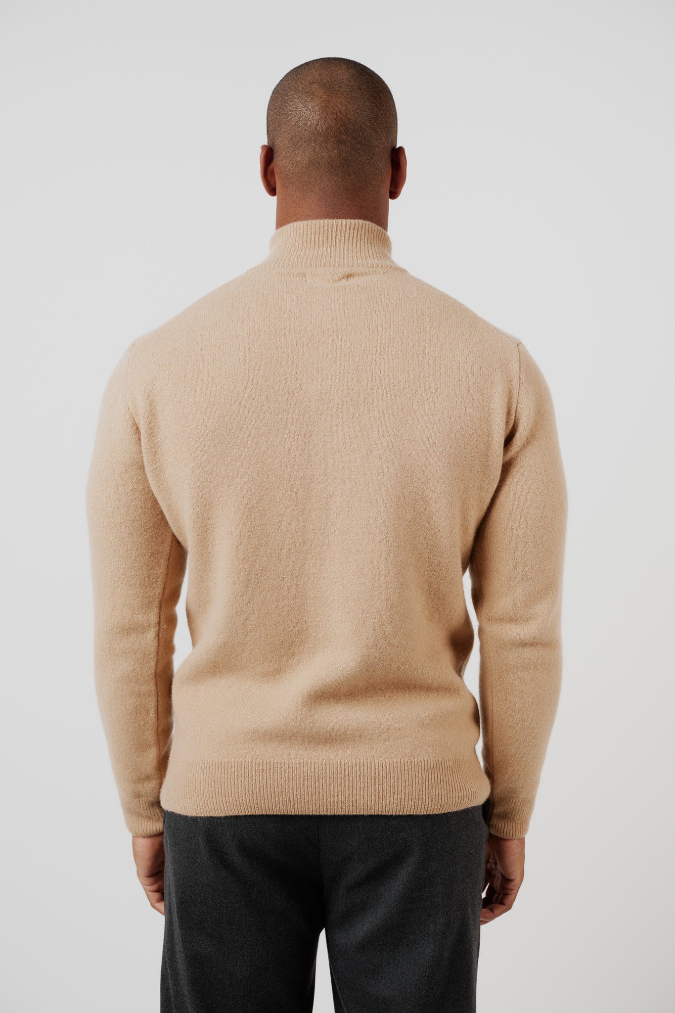 Quarter-Zip Sweater Camel