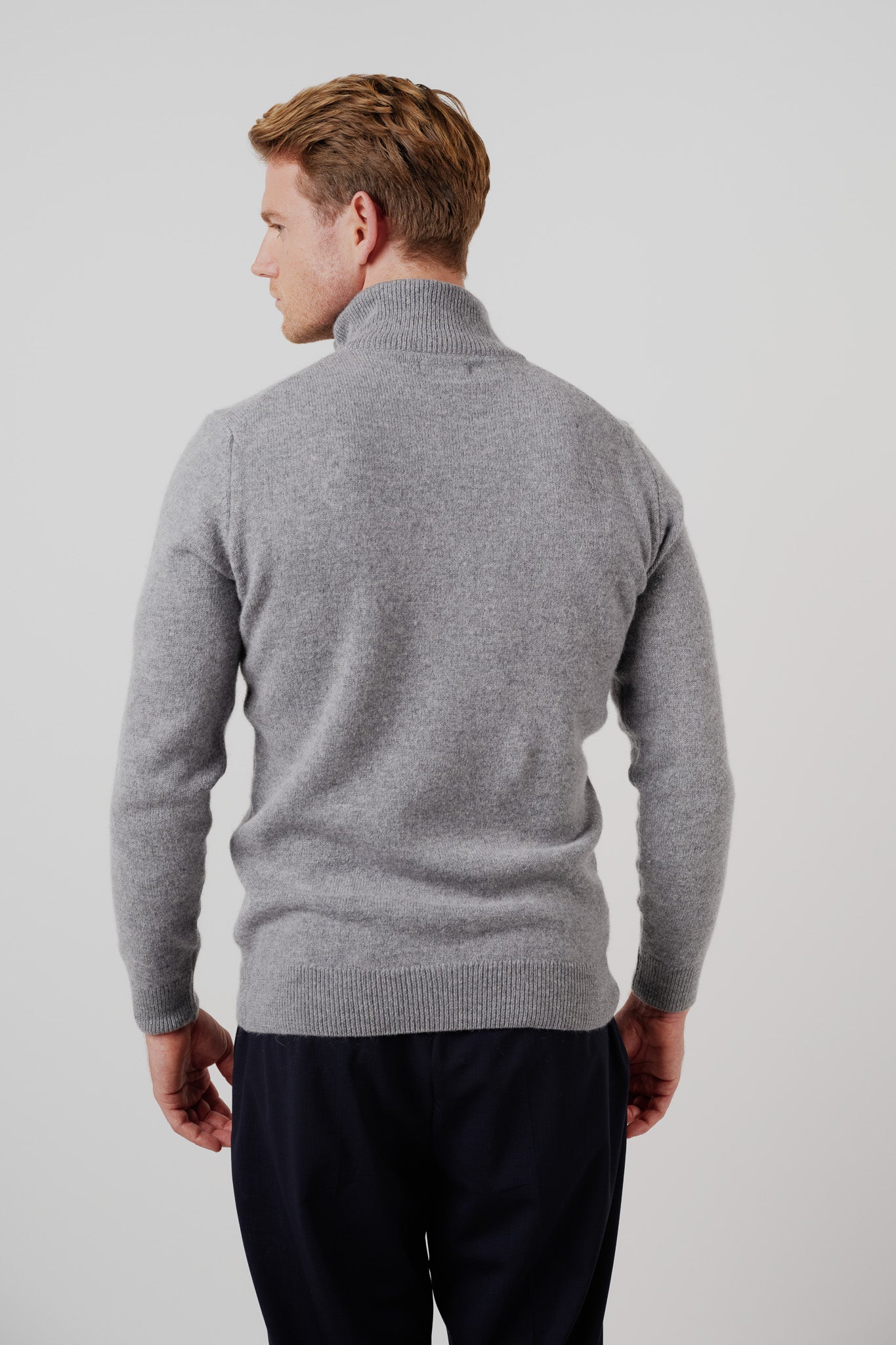 Quarter-Zip Sweater Grey