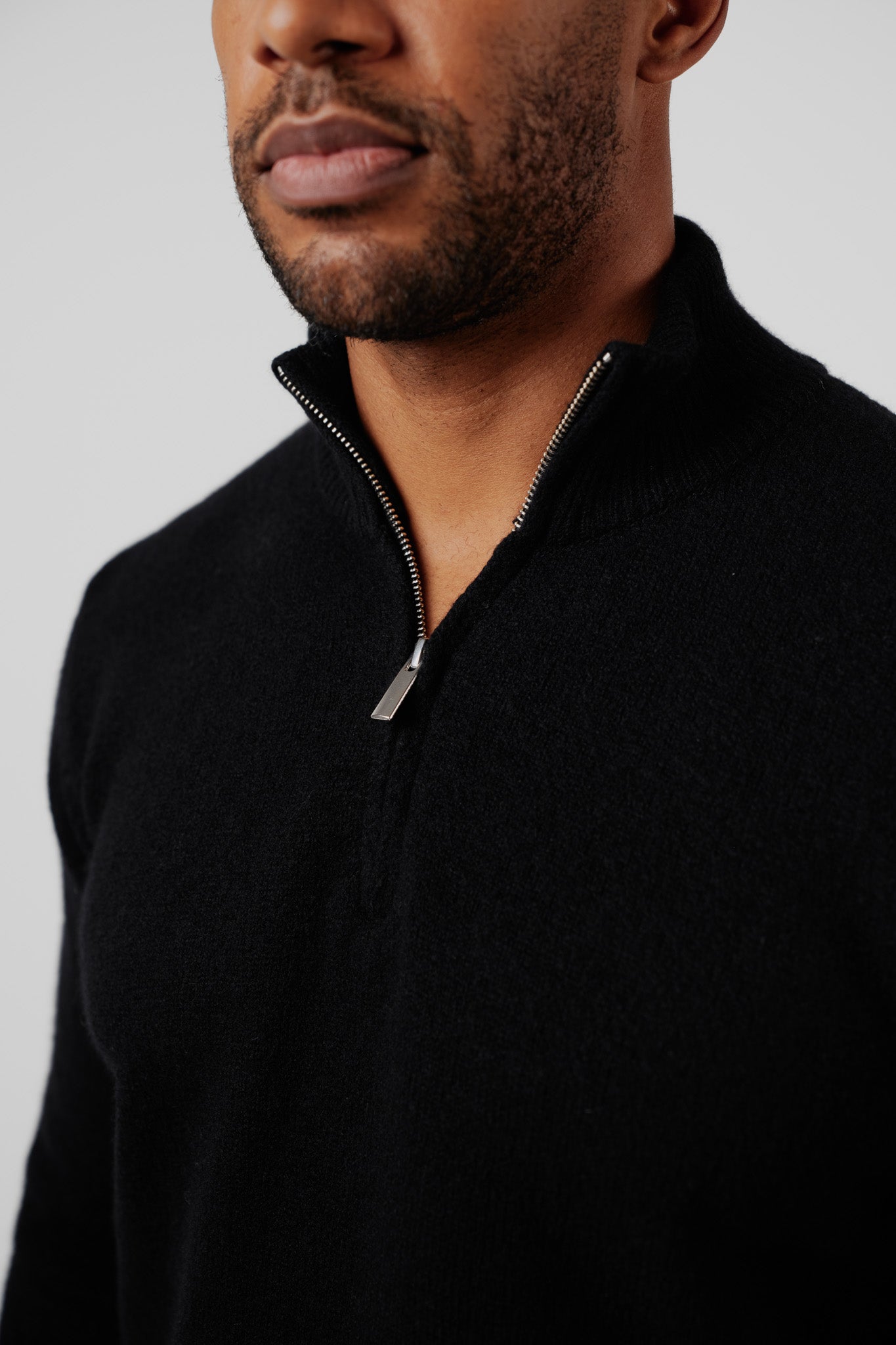 Quarter-Zip Sweater Black