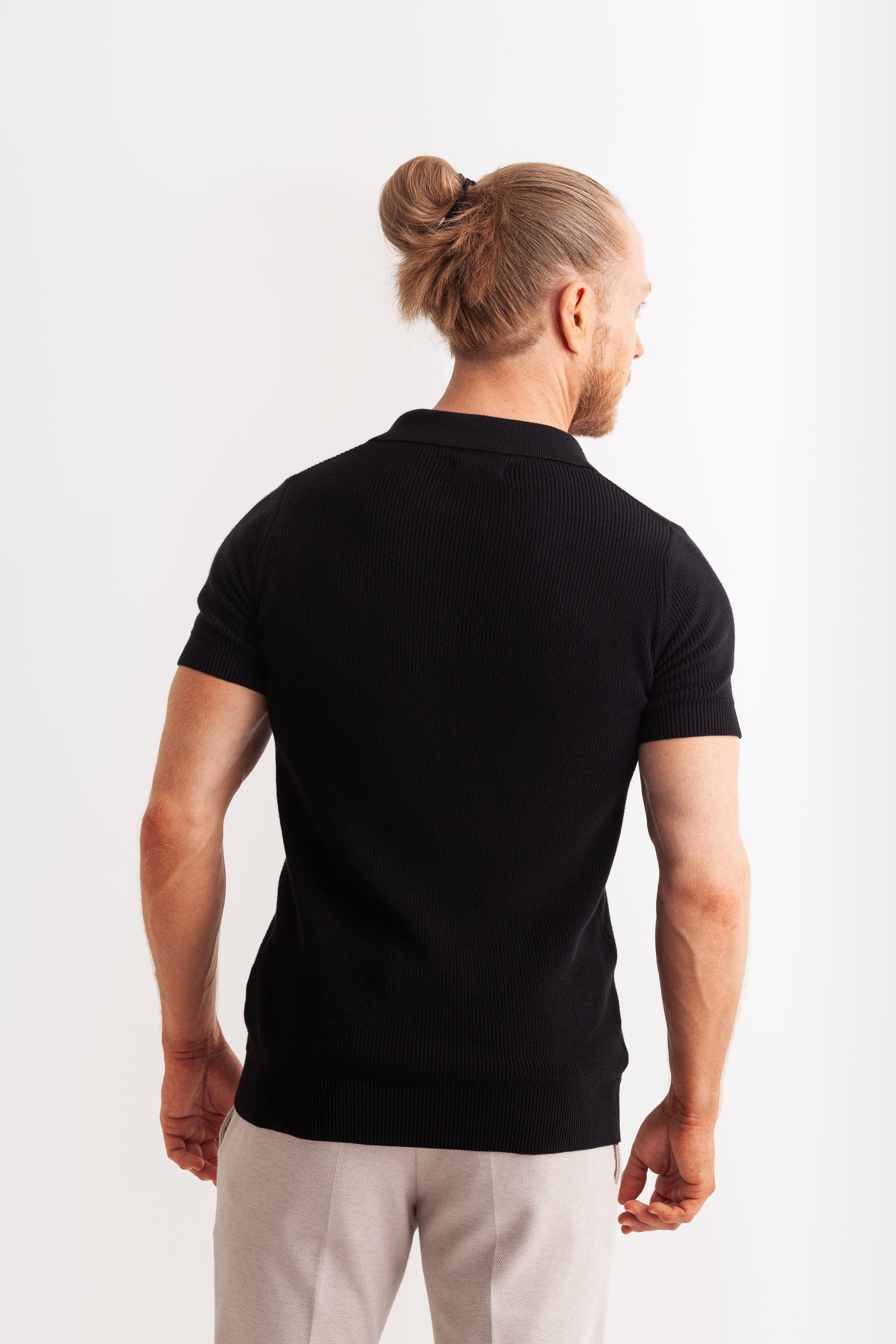 Knit Polo Rich Black